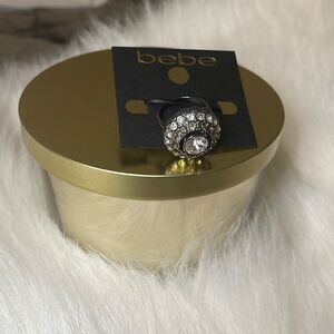 🎉 2/$20 🎉 Bebe | Silver Black & White Rhinestone Cocktail Ring